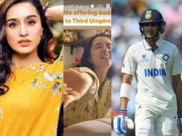 Yeh lo badam, actress Shraddha Kapoor shared a funny post on social media after Shubman Gill was given out wrongly.
