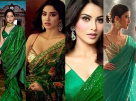 Green Saree For Teej