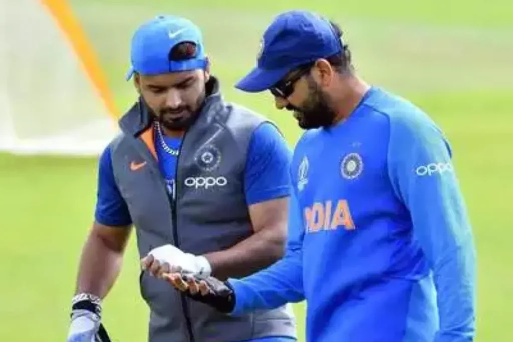 Rishabh Pant with Rohit Sharma