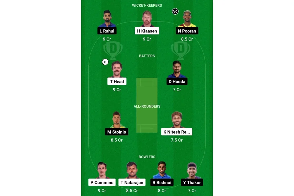 SRH vs LSG Dream 11