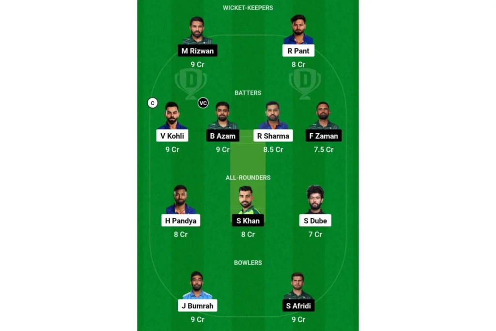 ICC T20 World Cup 2024 IND vs PAK Dream 11
