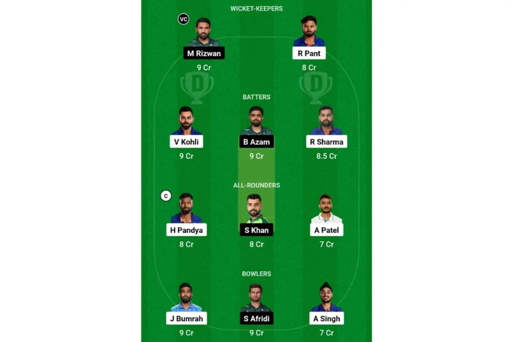 ICC T20 World Cup 2024 IND vs PAK Dream 11