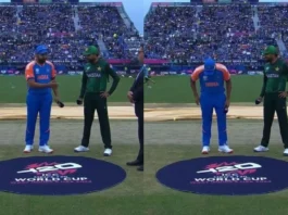 ICC T20 World Cup 2024 IND vs PAK मैच के टॉस के दौरान Rohit Sharma और Babar Azam