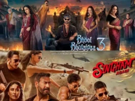 Singham Again vs Bhool Bhulaiyaa 3 Box Office Collection