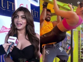 Akanksha Puri on Khesari Lal Yadav