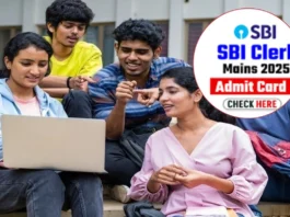 SBI Clerk Mains 2025 Admit Card