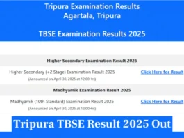 TBSE Class 10th 12th Result 2025 Out