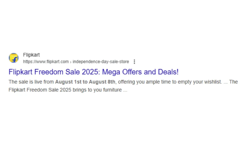 Flipkart Freedom Sale 2025