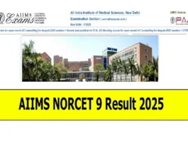 AIIMS NORCET 9 Results