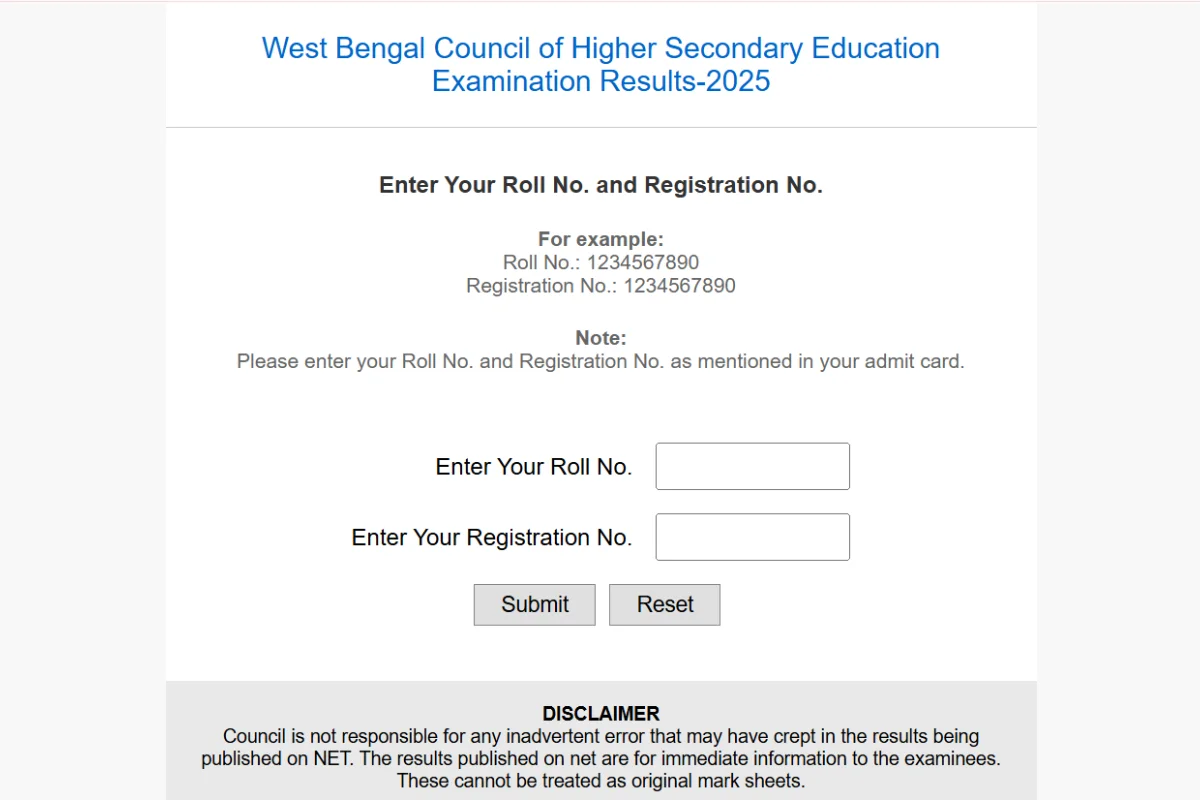 WBCHSE Semester 3 Result 2026 WBCHSE Semester 3 Result 2026