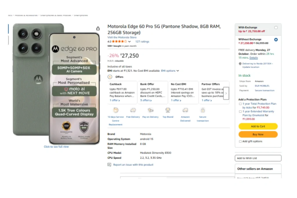 Motorola Mobile Offers on Amazon