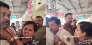 Karnataka Viral Video: मर्दों की भीड़ में बस कंडक्टर को लड़की ने बुरी तरह से पीटा, देखें कैसे अपनी गलती मानने की जगह दिखाई सरेआम गुंडागर्दी? Karnataka Viral Video