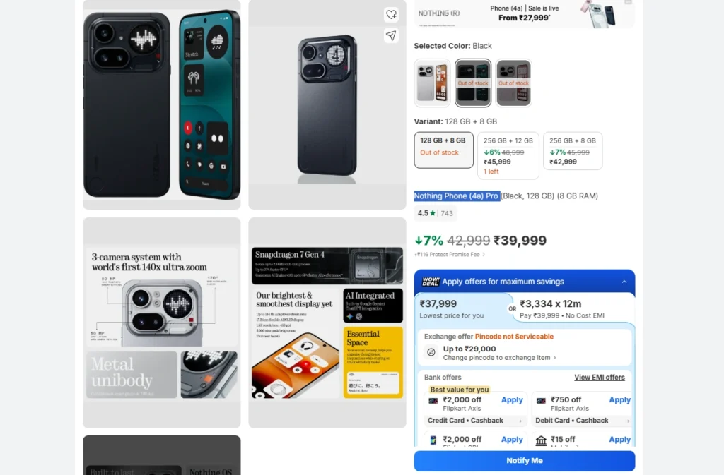 Nothing Phone (4a) Pro